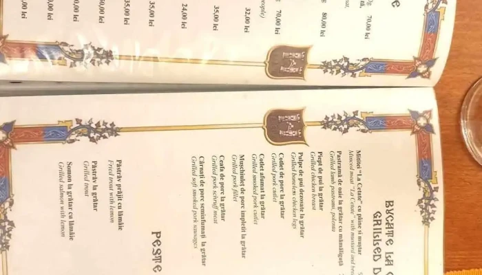 Restaurant La Cetate -  Meniu - Căpățânenii Pământeni