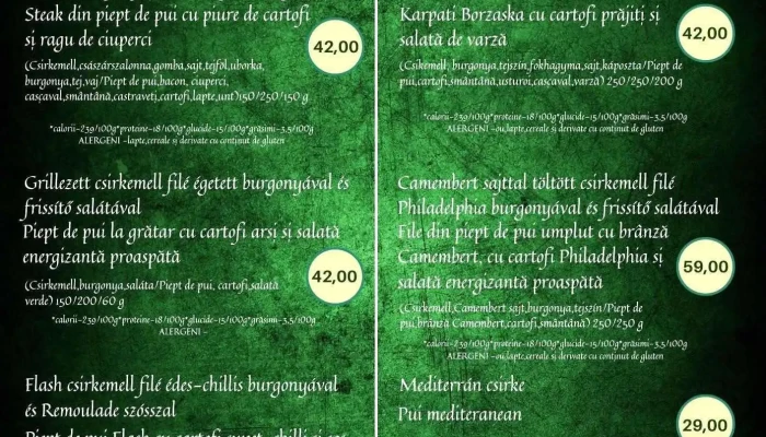 Restaurant -  Meniu - Cristuru Secuiesc