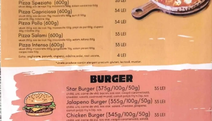 Restaurant Star -  Meniu - Beclean