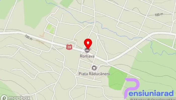 Romava -  Hartă - Răducăneni