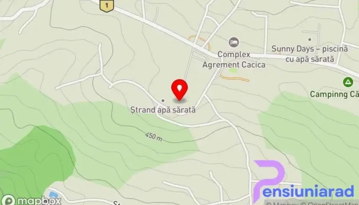 hartă a Salina Cacica Mină în Cacica