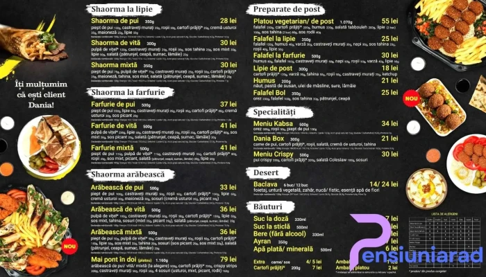 Sc Dania Vaslui Meniu - Vaslui