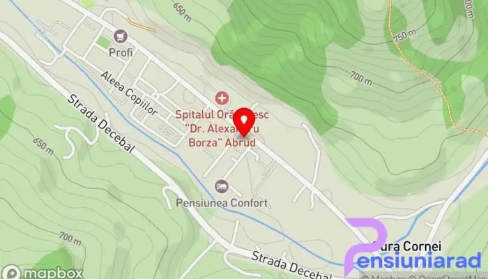 hartă a Silinel Pensiune, Pensiune de familie, Cazare în Abrud
