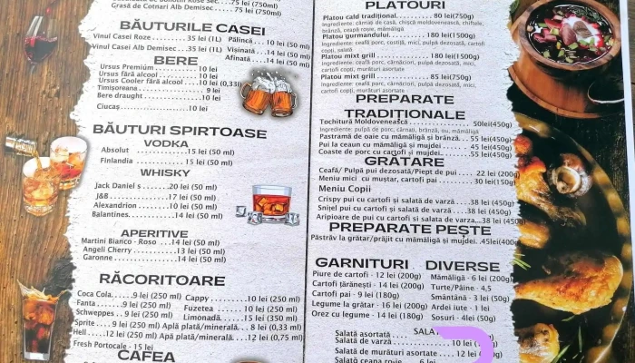 Stana Poieni -  Meniu - Poieni
