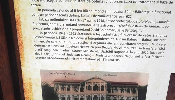 Statiunea Balneocli Materica De Tratament Si Recuperare Medicala Baltatesti Telefon - Bălțătești