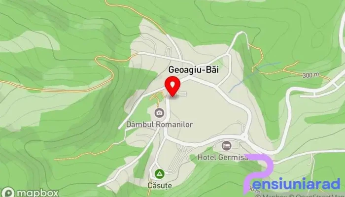 hartă a ȘTRAND BAILE DACO ROMANE OFFICIAL Piscină publică, Înot, Parc acvatic în Geoagiu-Băi