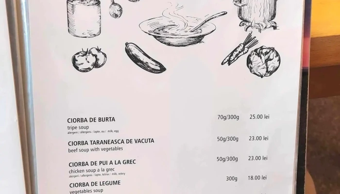 Terasa Taraneasca -  Meniu - Constanța