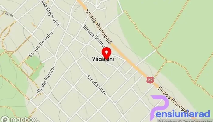 hartă a Văcăreni  în Văcăreni