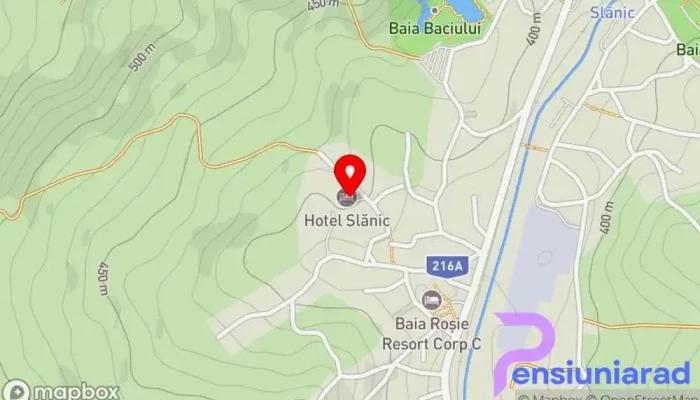 hartă a Valdor S.R.L. Hotel în Slănic