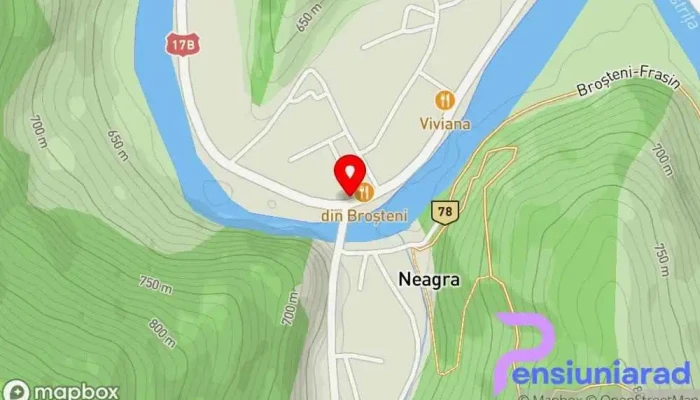 hartă a Valea Bistriței Stațiune în Broșteni