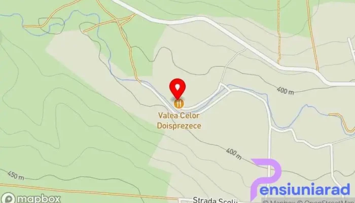 hartă a Valea celor doisprezece Unitate de cazare rurală, Pensiune în Dobreni