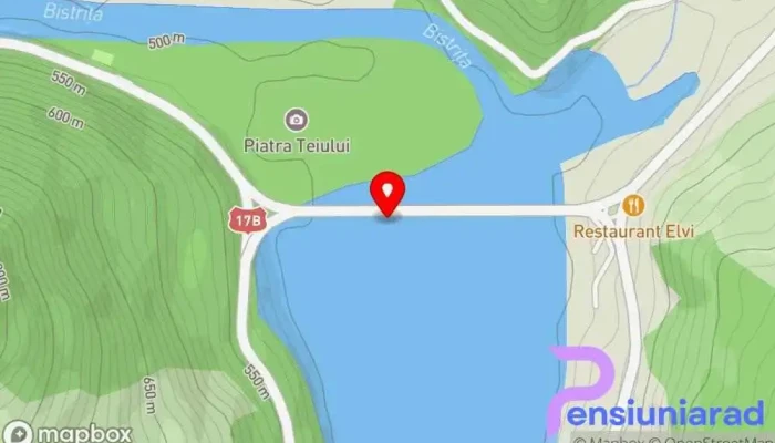 hartă a Viaduct Poiana Teiului Pod în Poiana Teiului