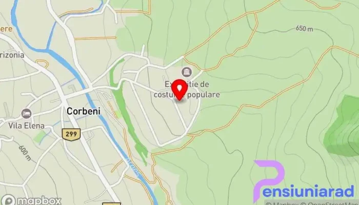 hartă a Vila Iuliana Corbeni Cazare în Corbeni