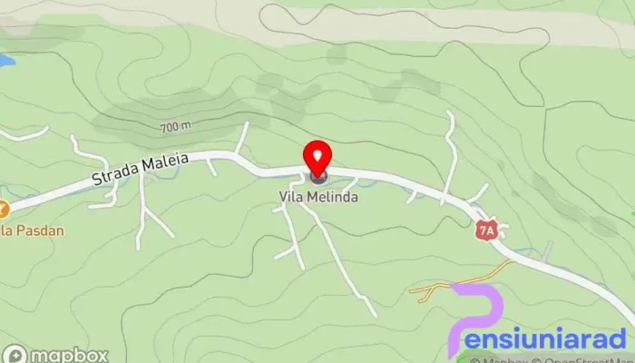 hartă a Vila Melinda Bed & Breakfast, Motel în Petroșani
