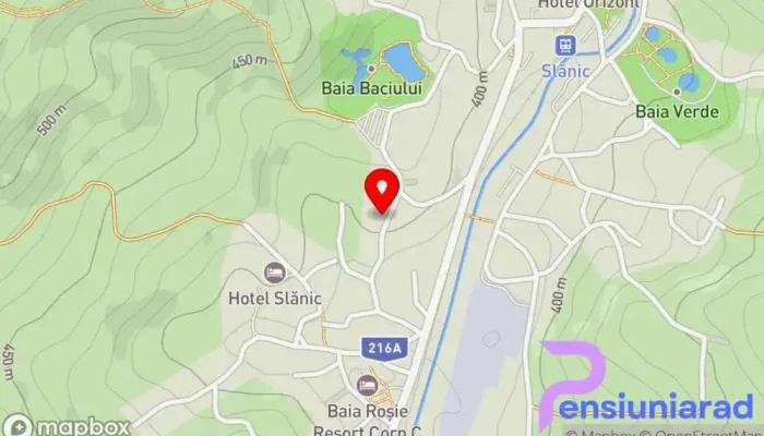 hartă a Vila Portas Vilă, Bed & Breakfast în Slănic