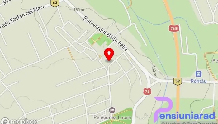 hartă a Vila Sântana Baile Felix Sanmartin Hotel în Sânmartin