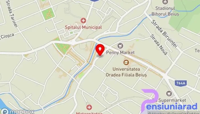 hartă a Vila Turistica Principesa Margareta Cazare în regim hotelier, Restaurant, Vilă în Beiuș
