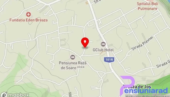 hartă a Zaivan Retreat Pensiune în Breaza de Jos