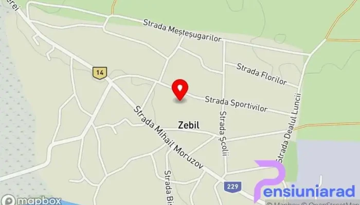 hartă a Zebil  în Zebil